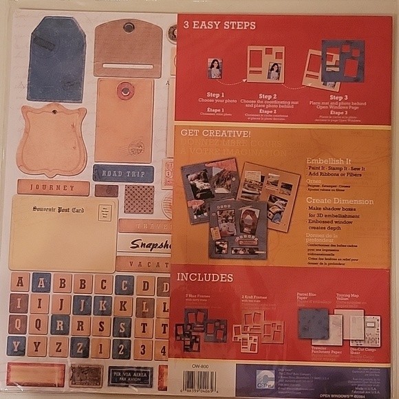Open Windows travel themed scrapbook matting system NWT - Picture 3 of 5